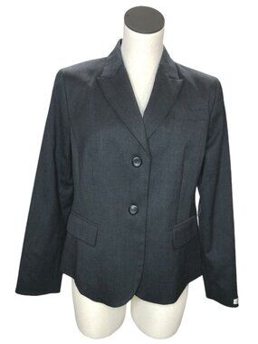 Pendleton Blazer Womens 12P Petite Gray Virgin Wool New Suit Jacket Lined Pocket